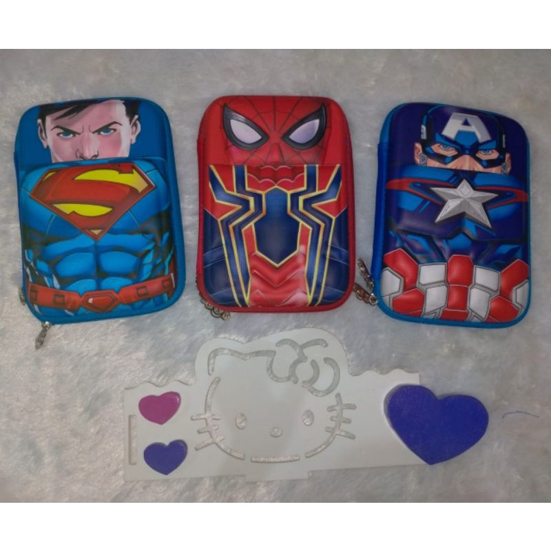 

Tempat pensil anak cowo Hardcase timbul Avengers monsterjump Superman Spiderman captein import premium