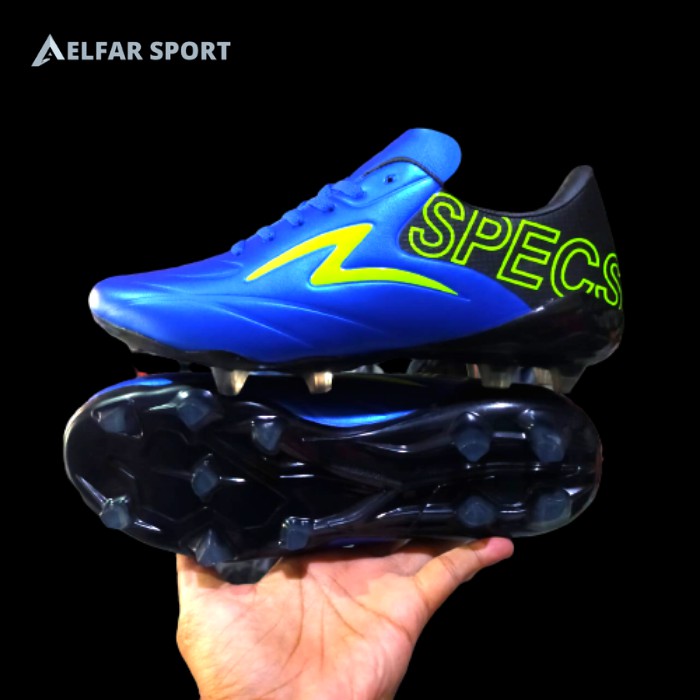 Sepatu Bola Specs Estadio Terbaru 2021 Warna Biru/Hitam/Putih/Merah Bonus Kaos Kaki