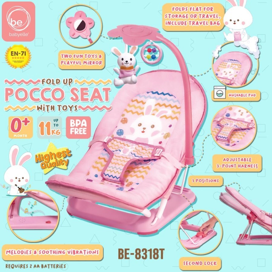 Fold Up Infant Seat Babyelle POCCO Seat Baby Bouncer Kursi Bayi Lipat