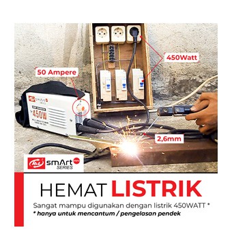 PROMO MINI HNL LOW WATT Mesin Las 450 Smart Series 450W h&amp;l hl Las inverter