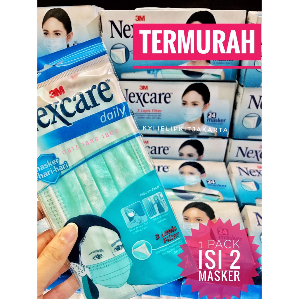 [1 PACK] Masker NEXCARE 3 ply SACHET Daily EARLOOP HIJAB HEADLOOP Kids Anak 3M Masker Medis Surgical Mask Kesehatan Ready Stock ORIGINAL TERMURAH Saset Packs