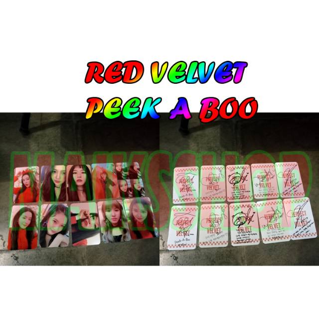 Red Velvet Peek A Boo Photocard Kpop