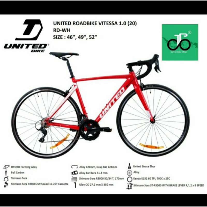 Sepeda Balap 700C United Vitessa 1.0 TERBARU