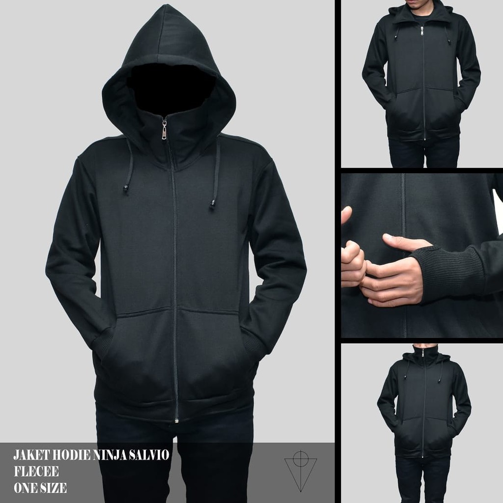 Jaket Hoodie Ninja Pria / Sweater Ninja - Hitam