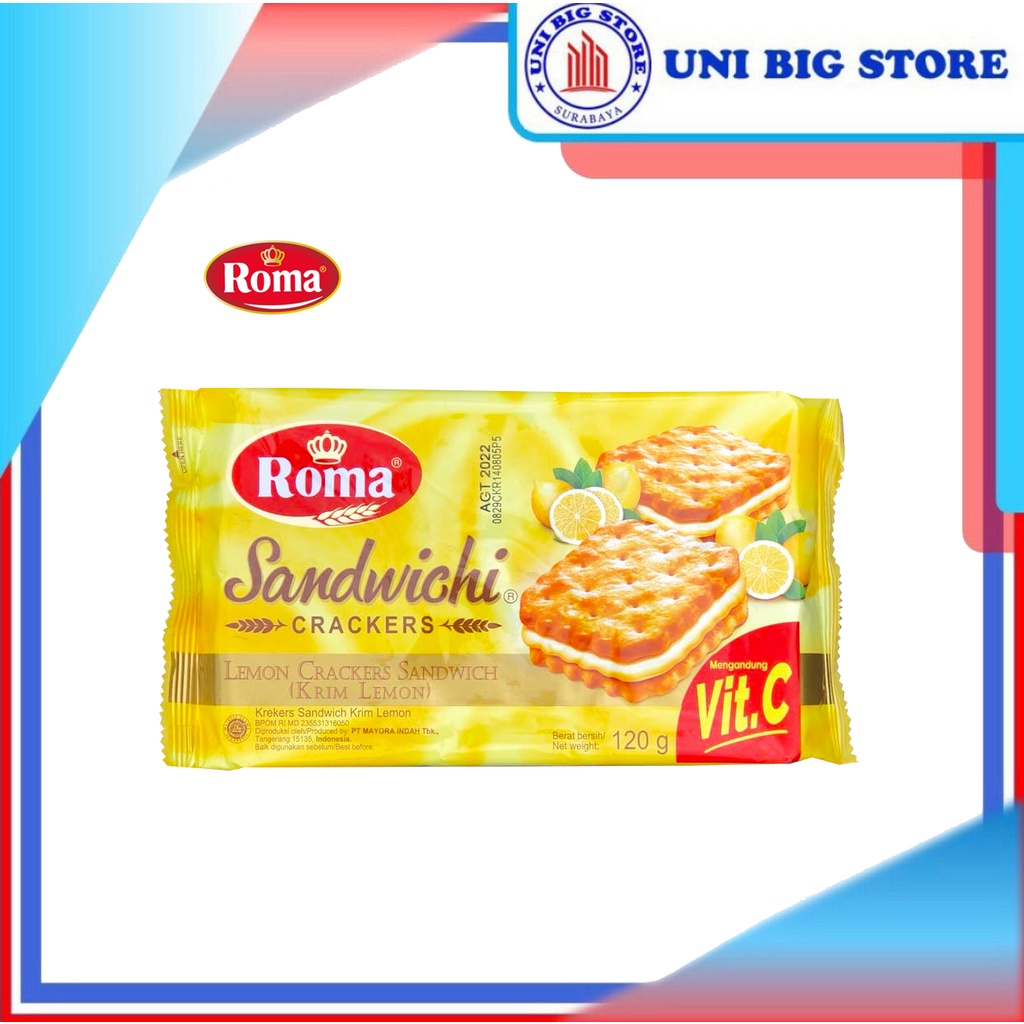 

Roma Sandwichi Sandwich Krim Lemon 120 gr Crackers Biscuit