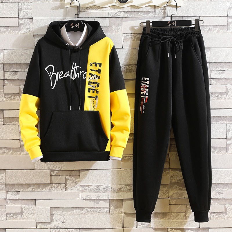 Baju Setelan Pria Hoodie + Celana Joger 1 Stel Breadthrough (A206-T749)