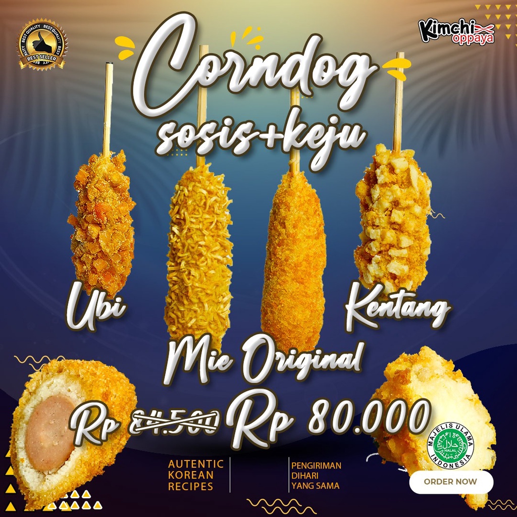 

Paket Hemat Corndog Sosis Keju All Varian Topping