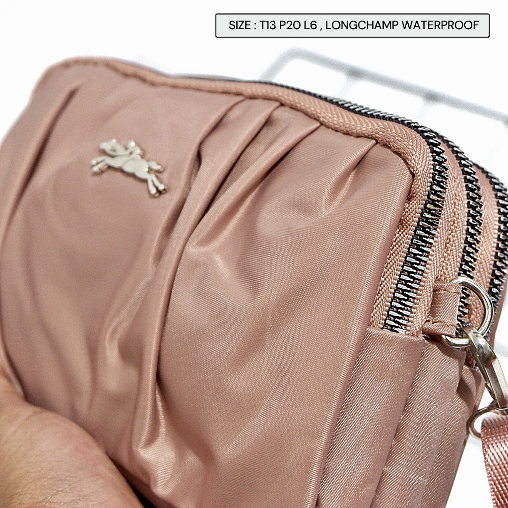 Selempang wanita cewek sling Slingbag mini kerut import kulit sintetis premium murah simpel