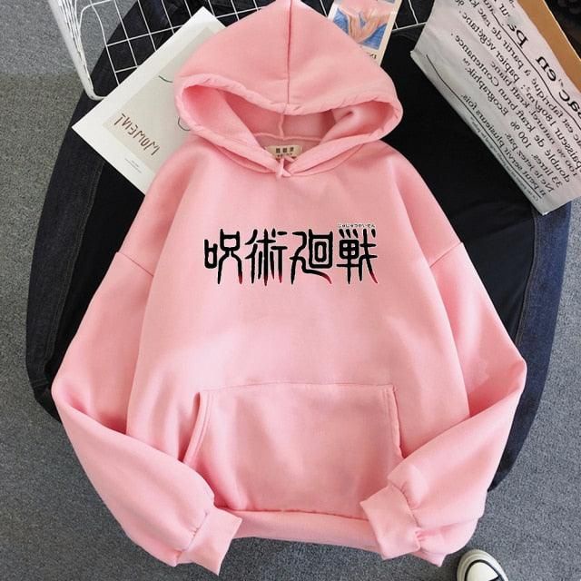 Sweater Hoodie JUJUTSU KAISEN FONT Pria Wanita Size S M L XL XXL XXXL