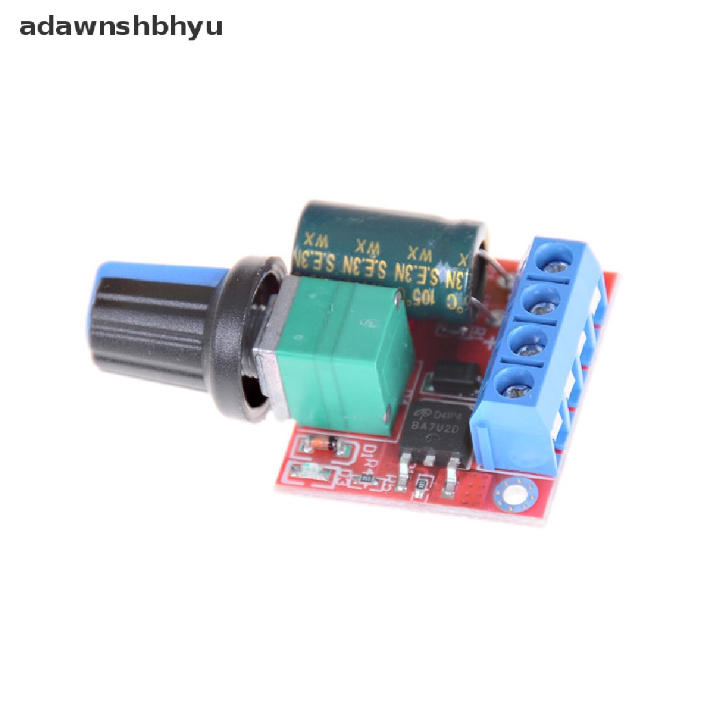 [adawnshbhyu] Motor DC Mini PWM Speed Controller 5A 4.5V-35V Saklar Kontrol Kecepatan Dimmer LED