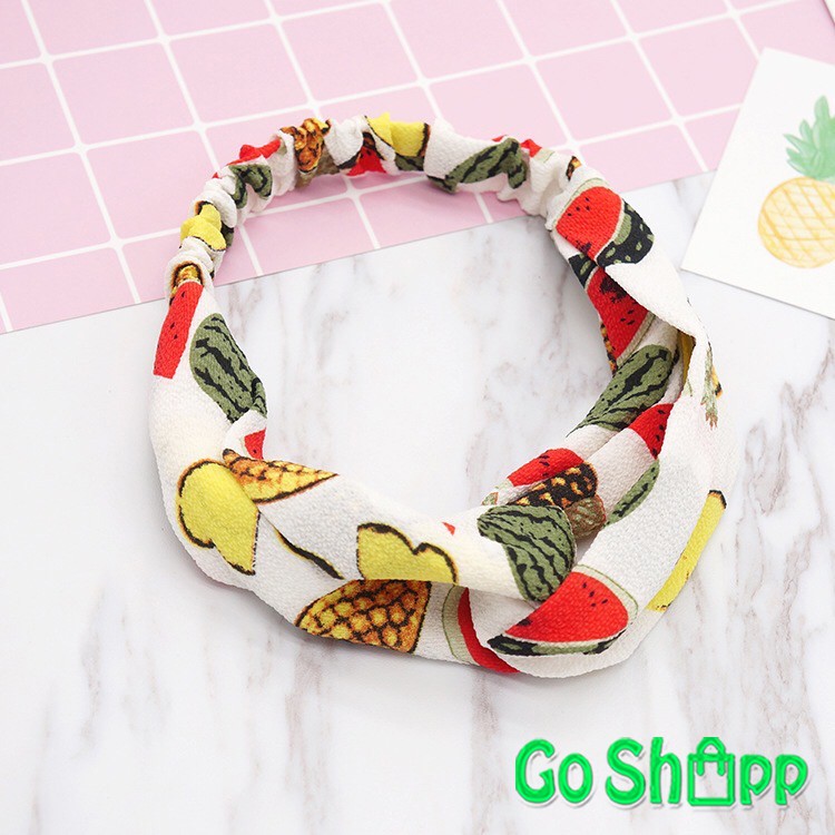 Bando Wanita Motif Buah - Bando Bandana Simpul Ala Korea - Headband - Bando Bandana Import [B03]