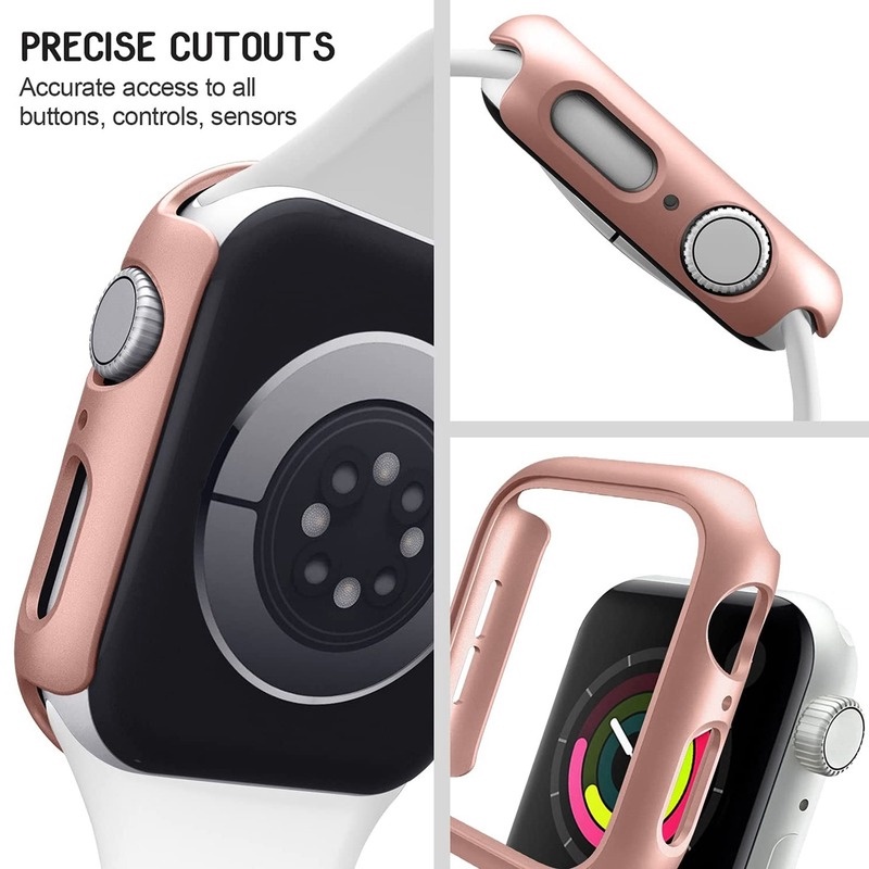 Frosted Hard Matte Cover Untuk Untuk Apple Watch Series7 6 5 4 SE iWatch 45 41 45MM 41MM 44mm 40mm iWatch Case Plastik Case