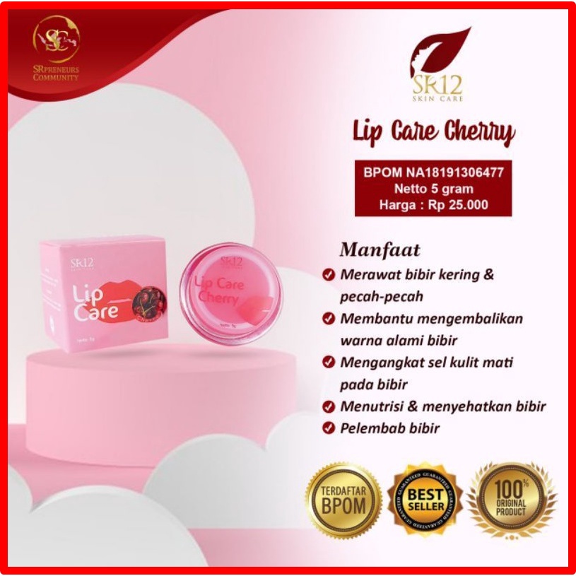 Best seller lip care / lip balm / pelembab bibir / bibir cerah / lipcerry sr12 herbal skincare jd73