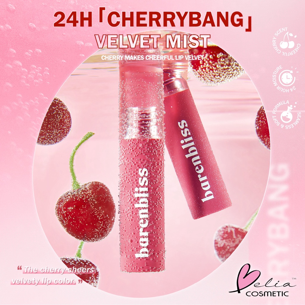 ❤ BELIA ❤ BNB barenbliss Cherry Makes Cheerful Lip Velvet korea Lipcream | Lip Cream Korea | Lip Velvet