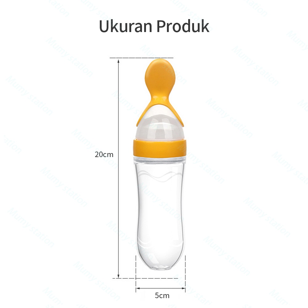 Mumystation  Botol Dot Silicone sendok makan bayi