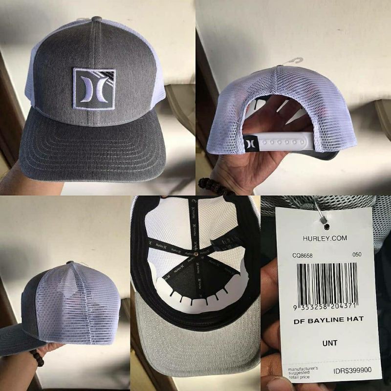 Topi Hurley Bay Line Grey Trucker Original