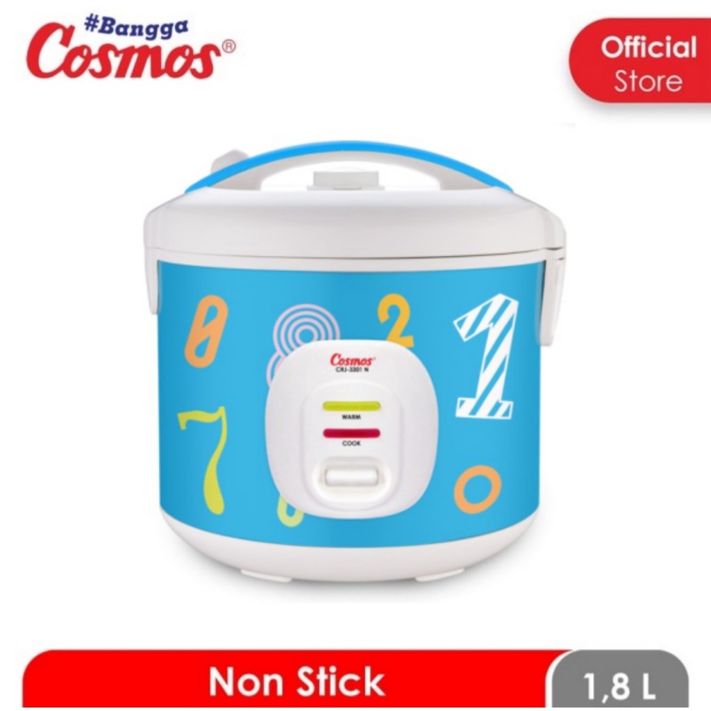 Rice Cooker Cosmos CRJ 3301 N 1,8 L Penanak Nasi Cosmos CRJ-3301 N Magic Com Cosmos 3301 N CRJ 3301 NC Cake 3301NC