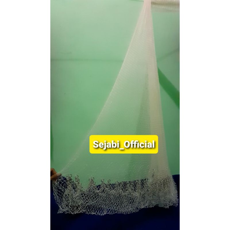 (Sejabi) Termurah Jala Lempar Ikan Ukuran 1,1/2 Inch Tinggi 3.2 Meter Bahan Benang PE/Nilon Handmade