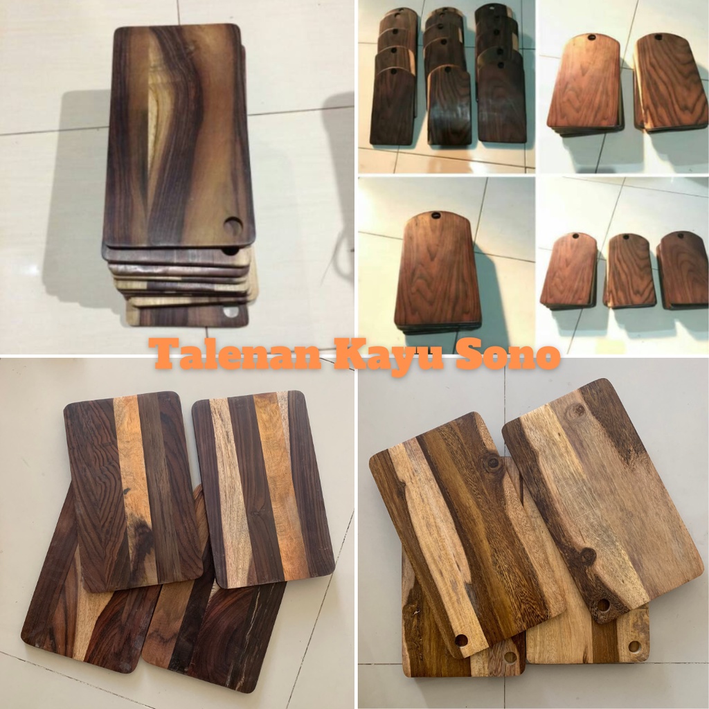 Talenan Kayu 34X19cm / Wooden Cutting Board Kayu Sonokeling / Sonokembang