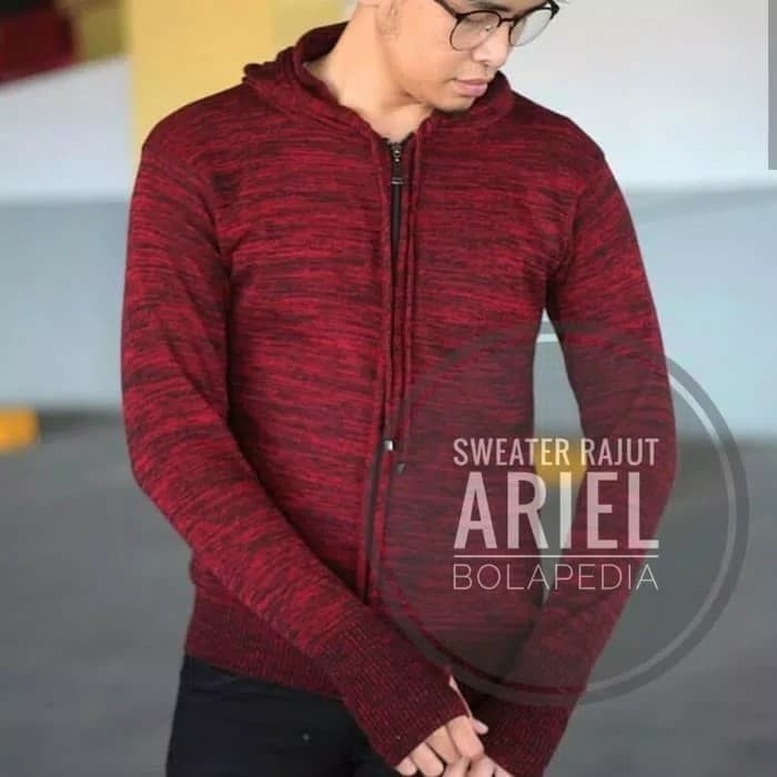 SWEATER RAJUT PRIA  / JAKET COWOK DISTRO ZIPPER THUMBHOLE OUTWEAR