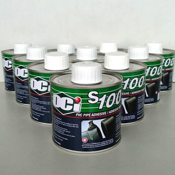 

lem pipa/lem pvc oci s100 kemasan kaleng isi 500gr clear