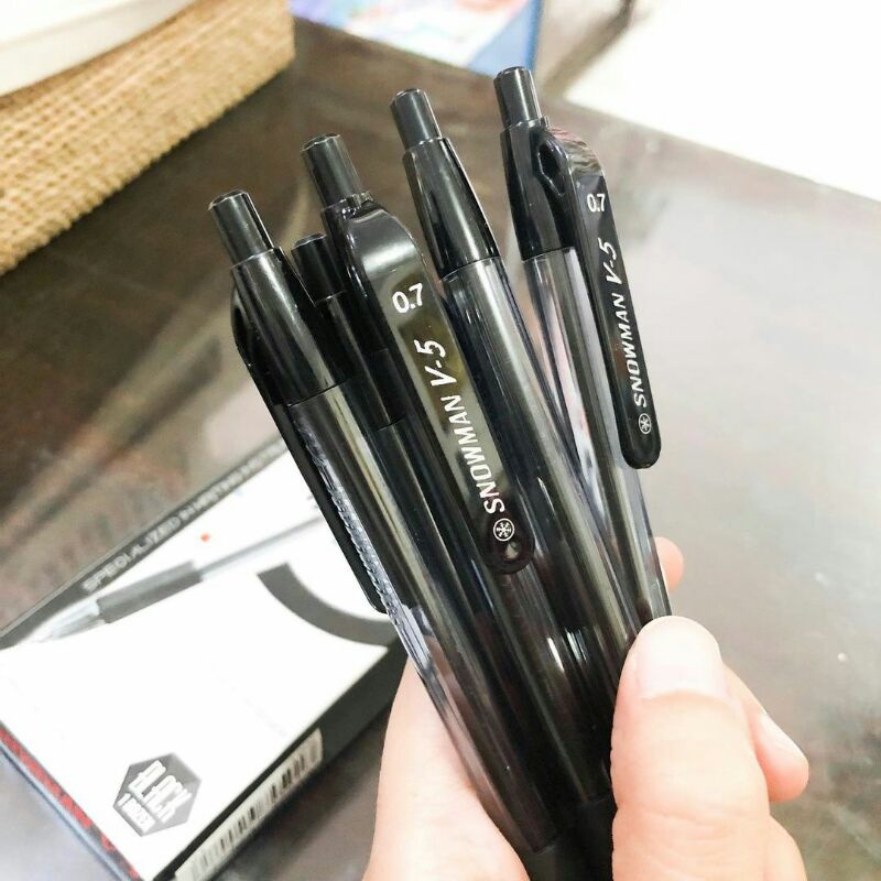 

(pcs) /PULPEN SNOWMAN V5 WARNA HITAM/1PAK(12PCS)