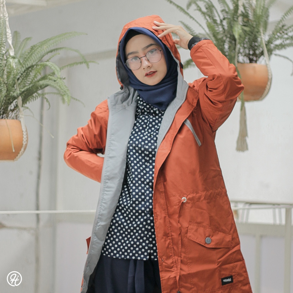 ⭐️BEST SELLER⭐️ Jaket Parka Wanita Muslimah Hijaber - Hijaket Montix Panjang Waterproof Anti Air