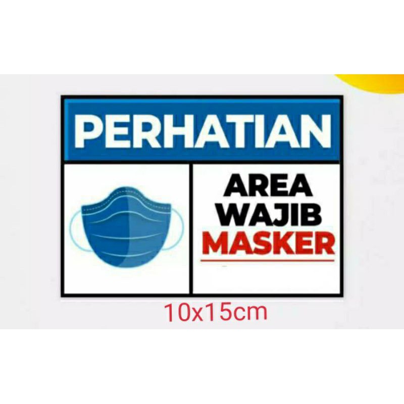 

Acrylic papan nama area wajib pakai masker 10x15cm