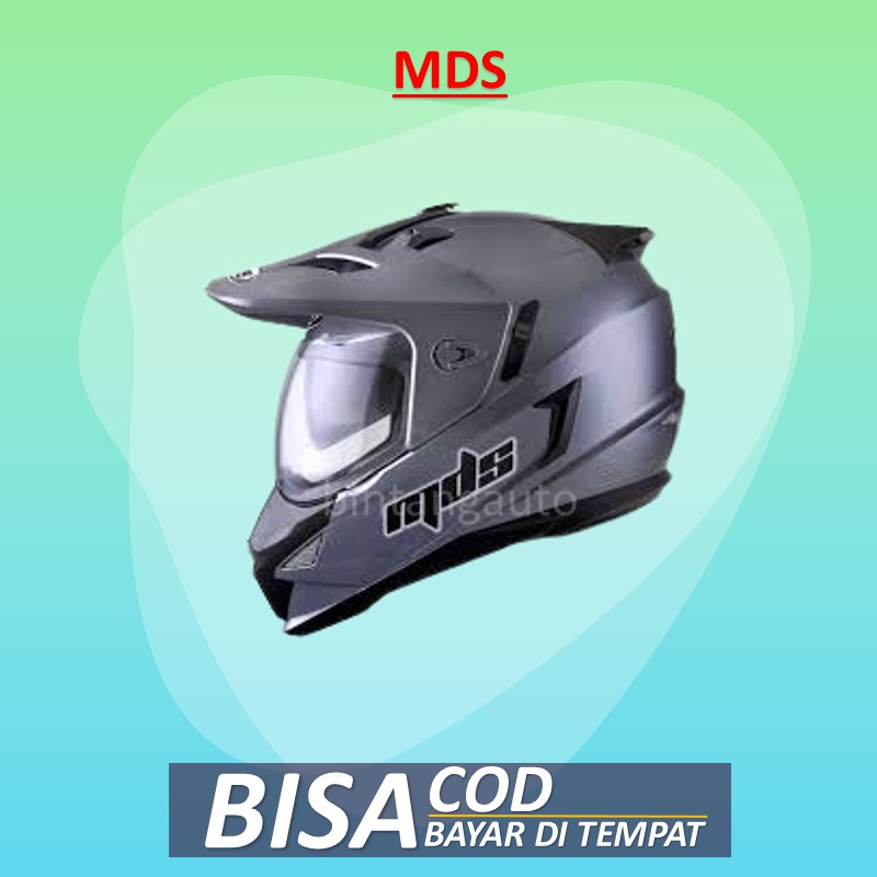 Helm Full Face SuperMoto MDS Super PRO Solid Graphic Metalic