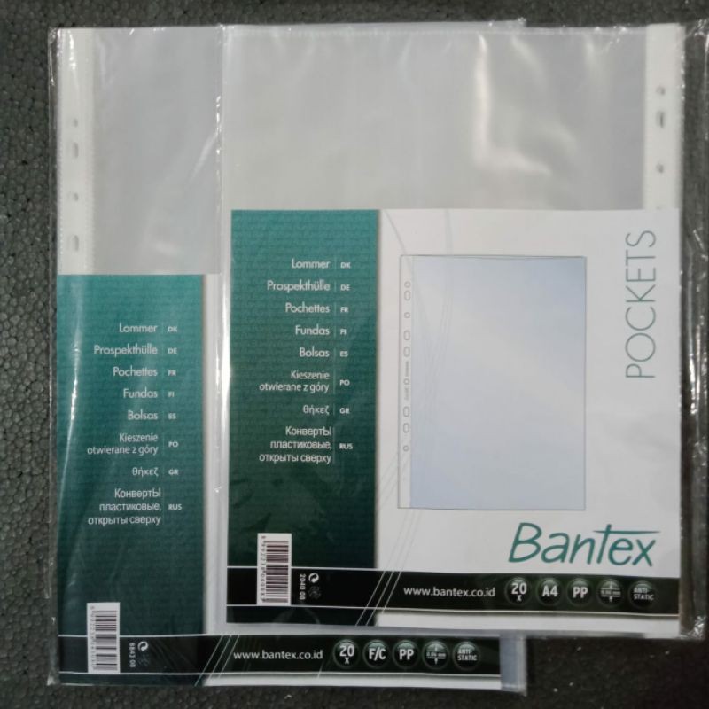 PP POCKET FOLIO BANTEX | PP POCKET A4 BANTEX