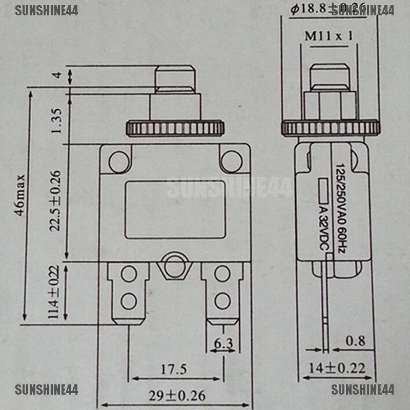 (SUNSHINE44) Saklar Pemutus Arus 3A 4A 5A 6A 8A 10A 15A 20A