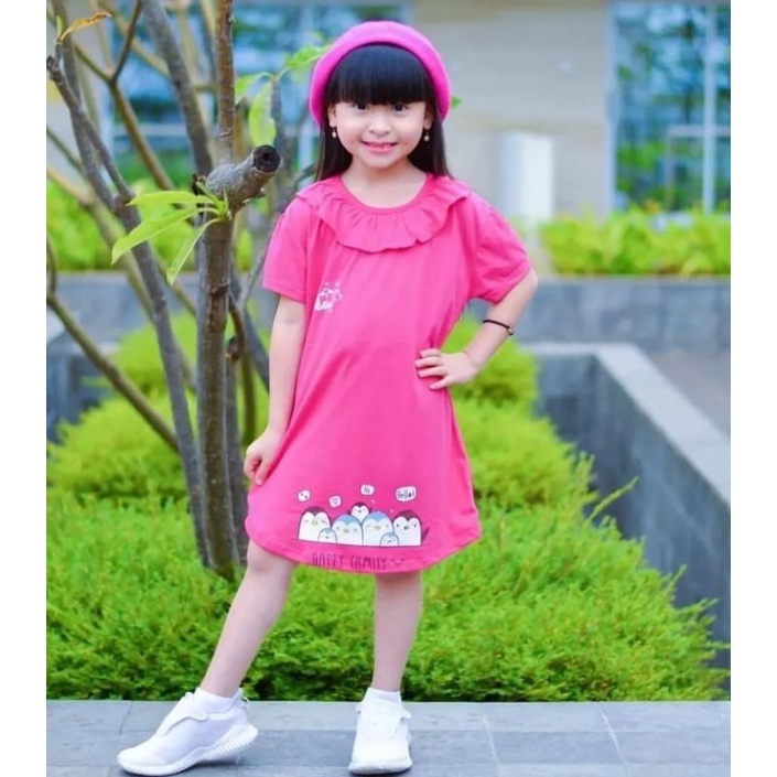 Dress perempuan anak dress murah dress karakter  mini dress by.Risya kids
