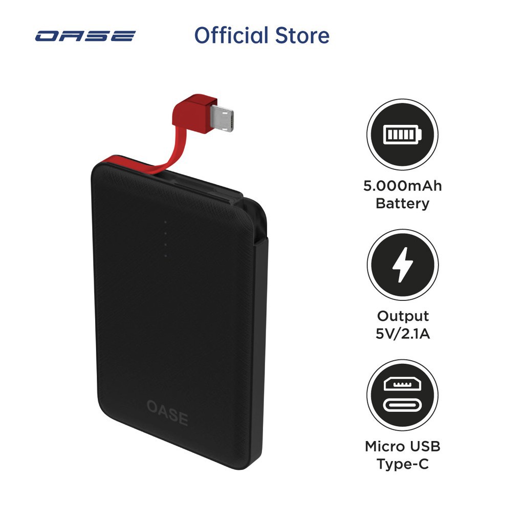 POWERBANK OASE 10.000mah P-18 - ORIGINAL FASTCHARGING