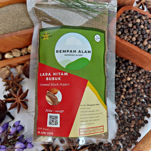 

50gr~100gr Lada Hitam Bubuk / Ground Black Pepper by REMPAH ALAM / Rempah / Bumbu / Bumbu Dapur