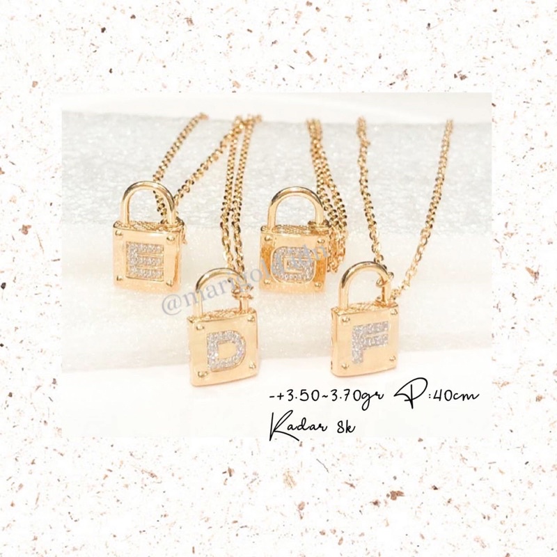 Kalung huruf A-L Alpha Glitz carendelano UBS 375