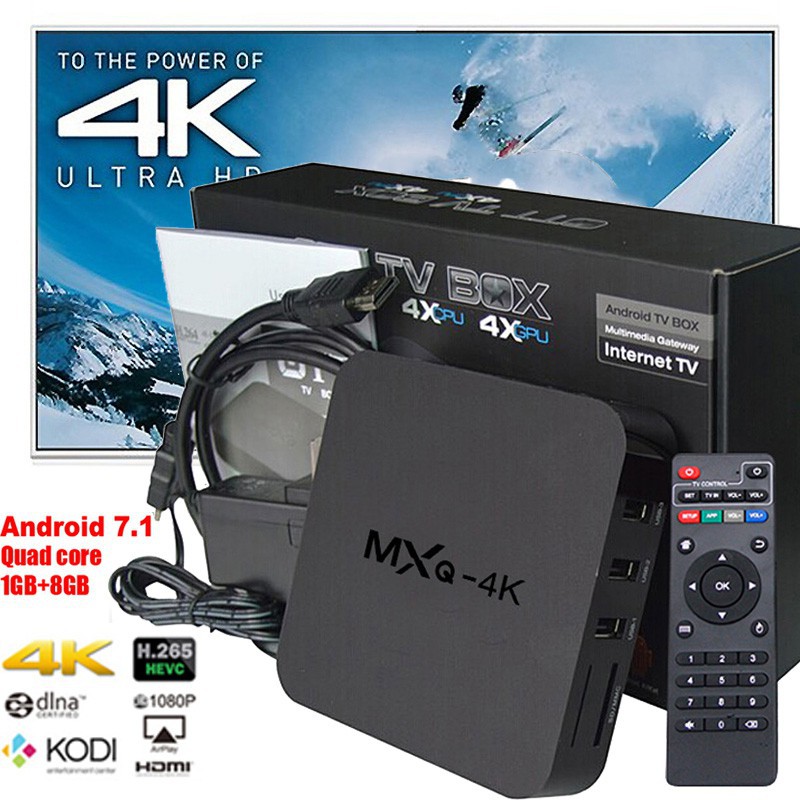 TV Box Android Smart MXQ 4K RK3229 1G/8G H.264/H.265