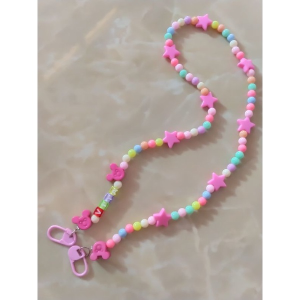 Tali Masker Anak costum nama | Kalung Masker Anak Pastel