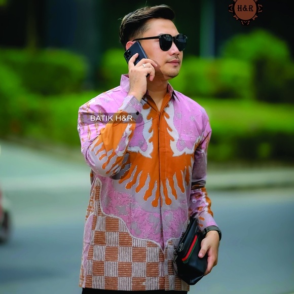 Baju Batik Pria Lengan Panjang Kemeja Batik Pria Batik Premium Kemeja Cowok Batik modern Baju Pria