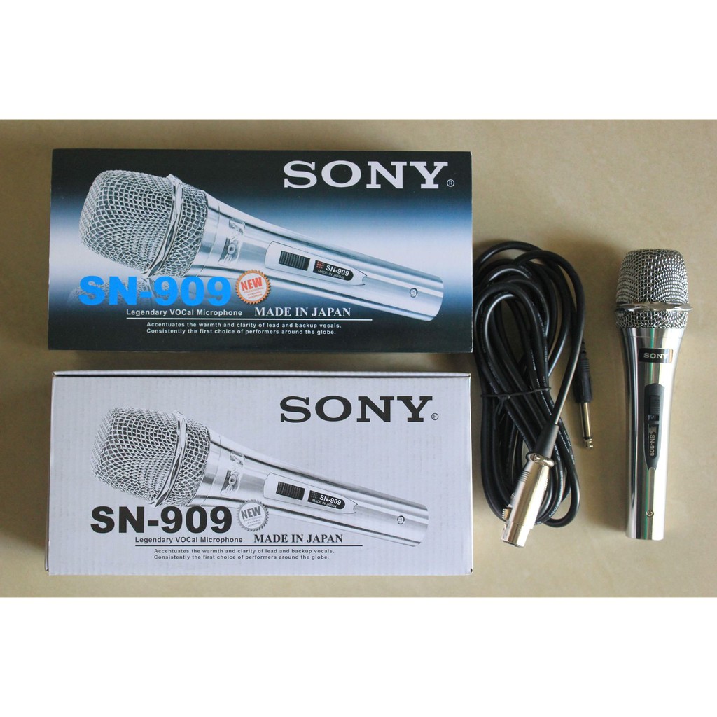 Microphone/ mikrofon/ Mic/ Mik pake kabel Audio Vocal/ Sony Body Besi SN 909