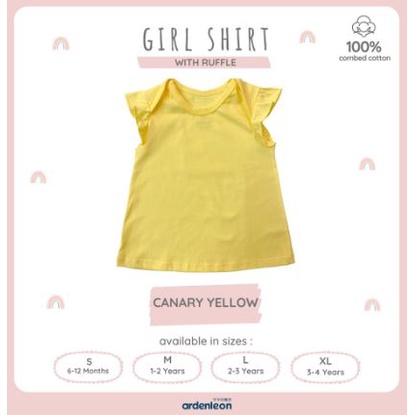 ARDENLEON GIRLS SHIRT with RUFFLE / ATASAN ANAK PEREMPUAN / COMBED COTTON 100% - SNI