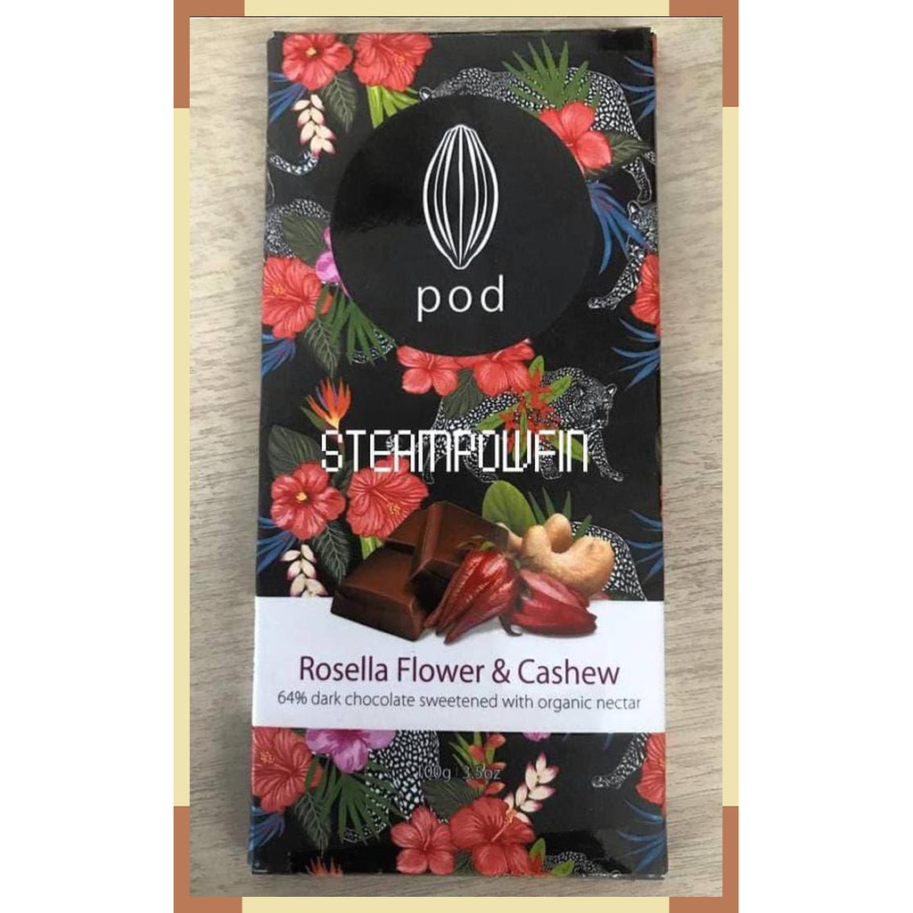 

POD Rosella Flower & Cashew Chocolate Cokelat Coklat