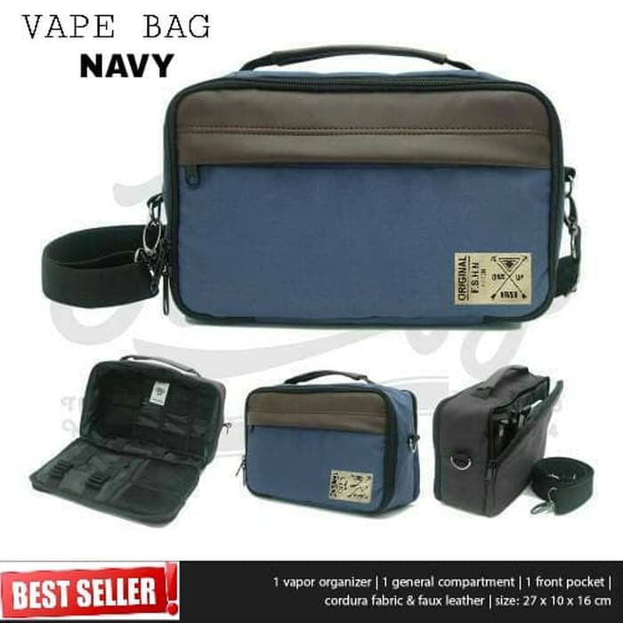 SLINGBAG / TAS SELEMPANG MULTI FUNGSI / TAS VAPE - VAPE NAVYBROWN
