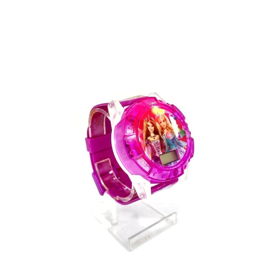 Jual JAM TANGAN ANAK PEREMPUAN MUSIK LASER PROYEKTOR BARBIE BERBIE MURAH Low Price