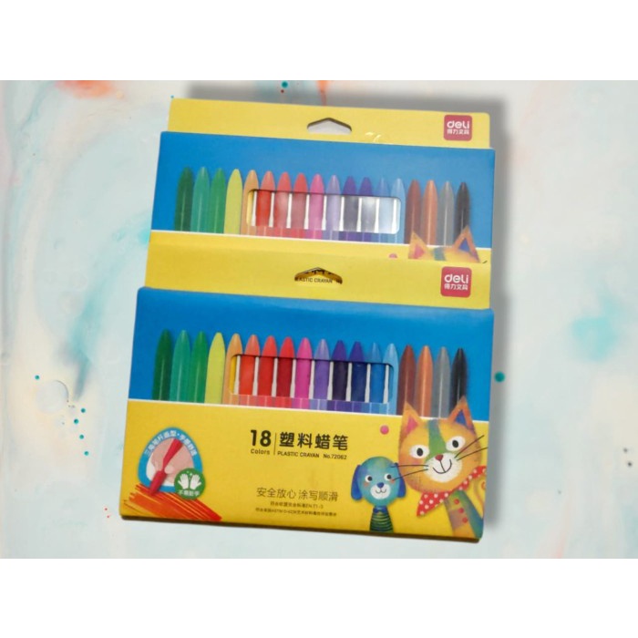 

Cantik Deli Crayon Plastik18 Warna Bergaransi