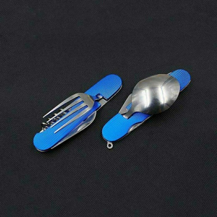 Spoon Set 6in1 Sendok Garpu Pisau Alat Makan Serbaguna