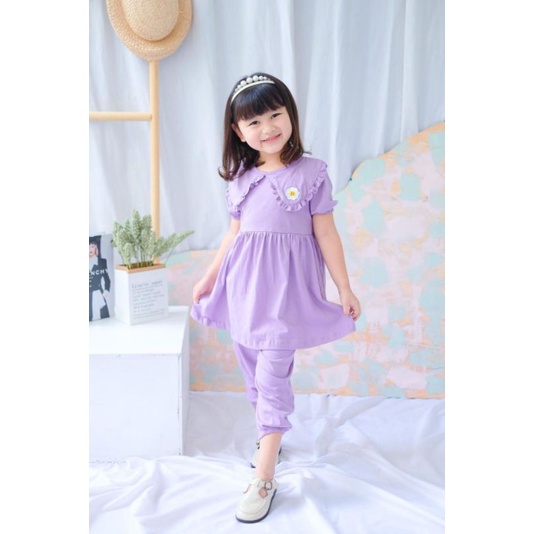 Set Daisy by Lucuna Setelan Anak Perempuan bahan Kaos mix warna 1-5 Tahun SMILEE