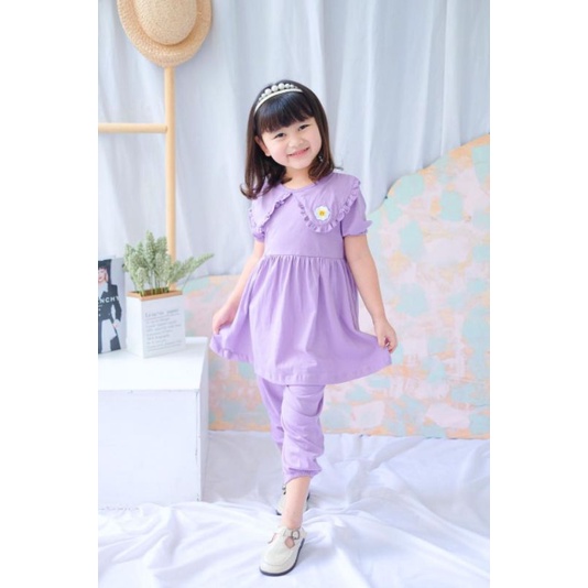 Set Daisy by Lucuna Setelan Anak Perempuan bahan Kaos mix warna 1-5 Tahun SMILEE