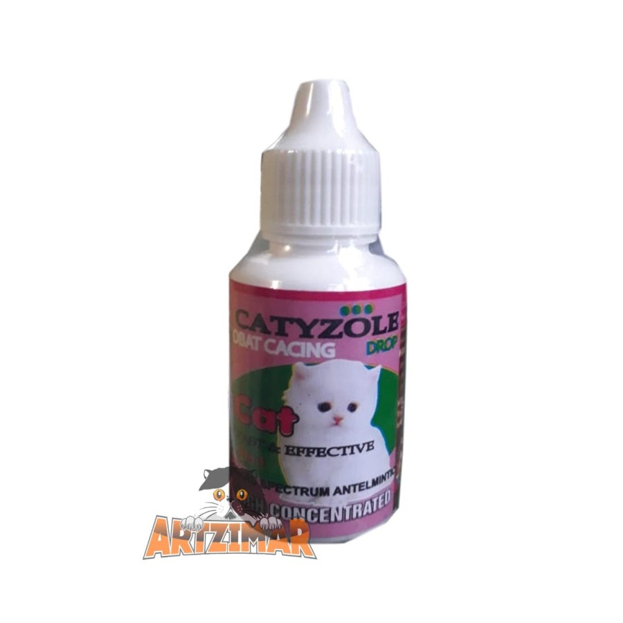 Catyzole Drop Obat Cacing kucing 30ml Caty zole 30 ml obat cacing