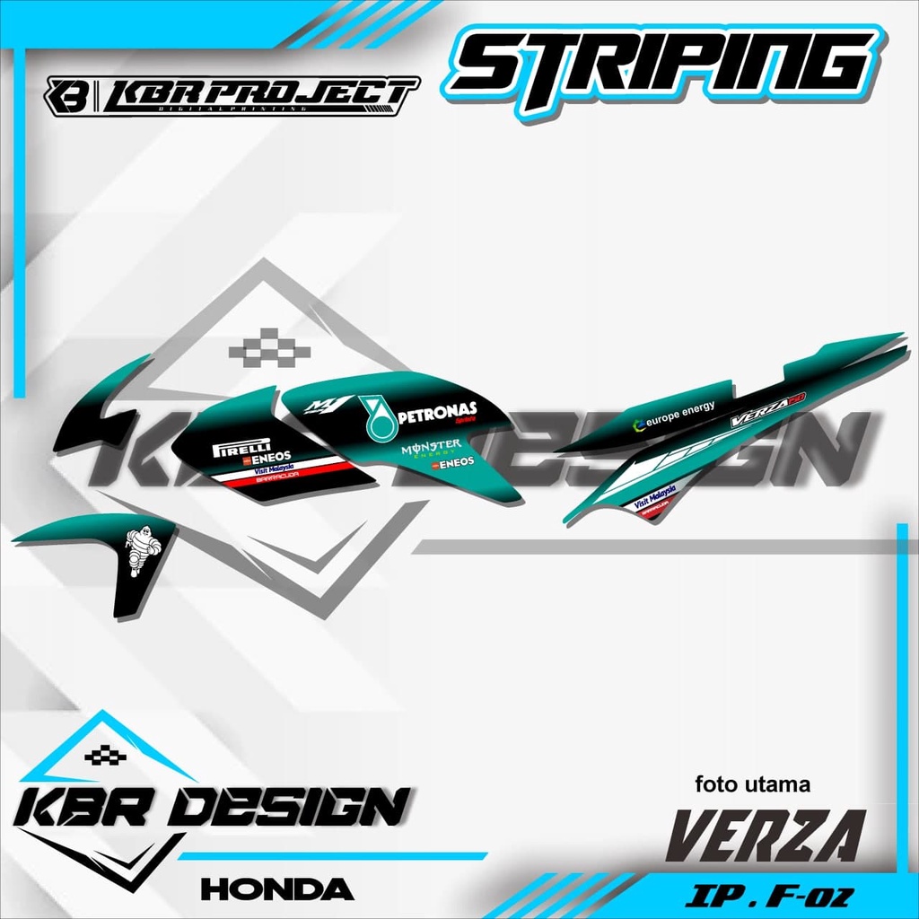 VERZA (COD) STICKER STRIPING Lis Variasi Motor Honda VERZA Tahun 2013 Semi Full Desig F-02