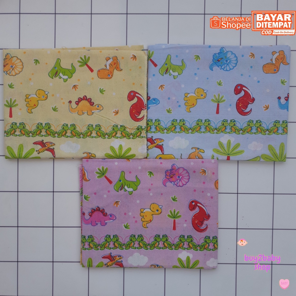 Bedong bayi NIA full print warna motif hemat murah berkualitas 110 x 90 cm isi 3-6 PCS